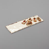 GET ML-2107-TC Tuscan 21" x 6 1/2" Melamine Rectangular Platter - 6/Pack