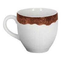 RAK Porcelain Woodart 3.1 oz. Walnut Brown Porcelain Espresso Cup - 12/Case