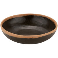 GET B-300-BR Pottery Market 14 oz. Matte Brown Melamine Serving Bowl - 12/Pack