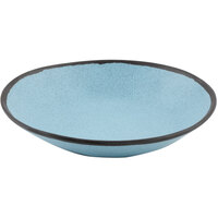 GET B-420-GBL Pottery Market 1.3 Qt. Matte Speckled Grayish Blue Melamine Salad / Pasta Bowl - 12/Pack