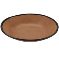 GET B-420-TP Pottery Market 1.3 Qt. Matte Speckled Brown Melamine Salad / Pasta Bowl - 12/Pack