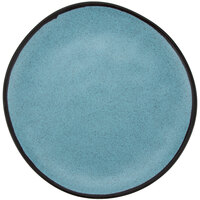 GET CS-100-GBL Pottery Market 10 1/2" Matte Speckled Grayish Blue Melamine Coupe Dinner Plate - 12/Pack