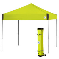 E-Z Up PR3SG10LA Pyramid Instant Shelter 10' x 10' Limeade Canopy with Steel Gray Frame