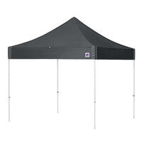 E-Z Up EP3STL10KFWHTSG Enterprise Instant Shelter 10' x 10' Steel Gray Canopy with White Frame
