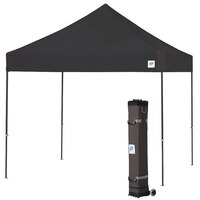 E-Z Up VG3SG10BK Vantage Instant Shelter 10' x 10' Black Canopy with Steel Gray Frame