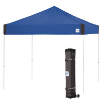 E-Z Up PR3WH10RB Pyramid Instant Shelter 10' x 10' Royal Blue Canopy with White Frame