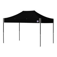 E-Z Up SS3STL0812KFBKTBK Speed Shelter 8' x 12' Black Canopy with Black Frame