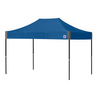 E-Z Up SS3STL0812KFBKTRB Speed Shelter 8' x 12' Royal Blue Canopy with Black Frame