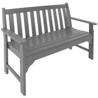 POLYWOOD GNB48GY Slate Grey 48 1/2" x 24" Vineyard Bench