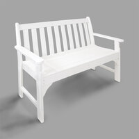 POLYWOOD GNB48WH White 48 1/2" x 24" Vineyard Bench