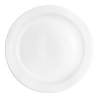 Acopa 8 1/4" Bright White Narrow Rim Stoneware Plate - 36/Case