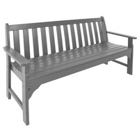 POLYWOOD GNB60GY Slate Grey 60 1/2" x 24" Vineyard Bench