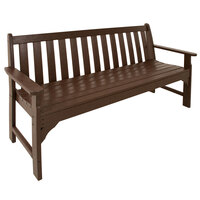 POLYWOOD GNB60MA Mahogany 60 1/2" x 24" Vineyard Bench