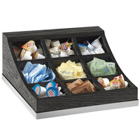 Cal-Mil 3801-87 Cinderwood Nine Compartment Condiment Organizer - 13 3/4" x 11 1/2" x 6 1/8"