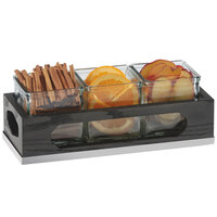 Cal-Mil 3806-87 Cinderwood Three Jar Condiment Organizer - 12 3/4" x 5" x 5"