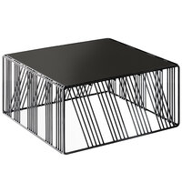 Cal-Mil 432-6-13 Portland Black Square Metal Riser - 12" x 12" x 6"