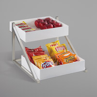 Cal-Mil 3448-55 Luxe 2-Tier Offset Merchandiser - 20 3/4" x 15 1/2" x 12 3/4"