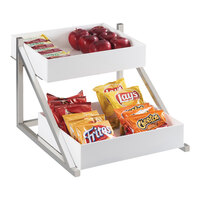 Cal-Mil 3448-55 Luxe 2-Tier Offset Merchandiser - 20 3/4" x 15 1/2" x 12 3/4"