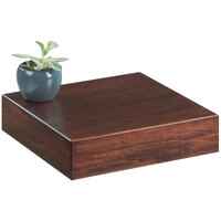 Cal-Mil 432-3-78 Mid-Century Square Walnut Wood Riser - 12" x 12" x 3 1/4"