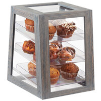 Cal-Mil 3830-83 Ashwood Gray Oak 3-Tier Removable Tray Display Case - 13 1/2" x 11 1/4" x 15"