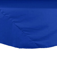 Intedge 132" Round Royal Blue Seamed 65/35 Poly/Cotton Blend Hemmed Cloth Table Cover