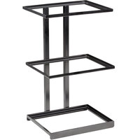 GET Enterprises MTS-20L-MG Urban Renewal 12" x 9 1/4" x 20 1/2" Metal Gray Rectangular 3-Tier Merchandiser Stand