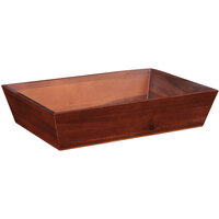 GET Enterprises WB-1814WD-W Urban Renewal 18 1/4" x 12" x 4" Walnut Rectangular Wood Tray