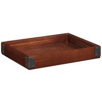 GET Enterprises WB-1292WD-W Urban Renewal 12" x 9" x 2" Walnut Rectangular Stackable Wood Display Box