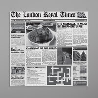 GET Enterprises 4-TN1000 White 12" x 12" London Newsprint Liner - 1000/Case