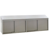 Eagle Group WCS-96 96" Stainless Steel Wall Cabinet with Sliding Doors