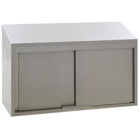 Eagle Group WCS-48 48" Stainless Steel Wall Cabinet with Sliding Doors
