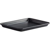 Baker's Lane Quarter Size 19-Gauge Non-Stick 9 1/2" x 13" Black Wire in Rim Aluminum Bun / Sheet Pan / Tray