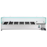 Avantco 59" CPT-60-HC Countertop Refrigerated Prep Rail with Sneeze Guard