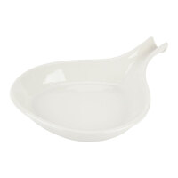 CAC FP-24-W Festiware 12" x 9" White Fry Pan Plate - 12/Case