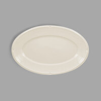 RAK Porcelain ANOP32 Anna 12 5/8" x 8 1/4" Ivory Porcelain Oval Platter - 6/Case