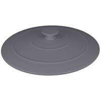 RAK Porcelain CFRD28GYLD Chef's Fusion 11" x 1 15/16" Stone Gray Porcelain Cocotte Lid - 4/Case