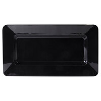 Elite Global Solutions B815RC-B Stratus 15" x 8" Black Rectangular Melamine Plate