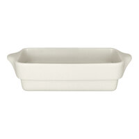 RAK Porcelain Chef's Fusion 26.7 oz. Sand White Rectangular Porcelain Tureen - 3/Case