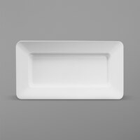 Elite Global Solutions B815RC-W Stratus 15" x 8" White Rectangular Melamine Plate