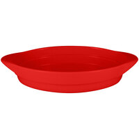 RAK Porcelain CFOD44BRBD Chef's Fusion 14 3/8" Ember Red Oval Serving Dish - 3/Case