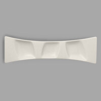 RAK Porcelain NFMZCP32WH Neo Fusion 12 9/16" x 3 11/16" Sand White Porcelain Cocktail Plate - 6/Case