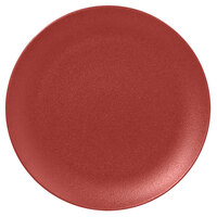 RAK Porcelain NFNNPR31DR Neo Fusion 12 3/16" Magma Dark Red Porcelain Flat Coupe Plate - 6/Case