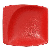 RAK Porcelain NFMZMS08BR Neo Fusion 3 1/8" x 2 15/16" Ember Red Porcelain Mini Square Dish - 6/Case