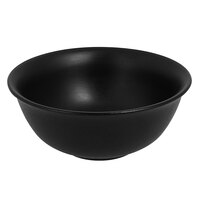 RAK Porcelain NFNNRB16BK Neo Fusion 19.6 oz. Volcano Black Porcelain Bowl - 12/Case