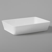 American Metalcraft B14W Del Mar 4.9 Qt. Rectangular White Plastic Stackable Serving Dish