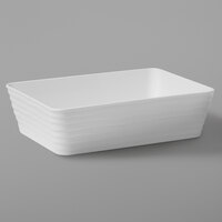 American Metalcraft B11W Del Mar 3 Qt. Rectangular White Plastic Stackable Serving Dish