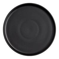 Tuxton VBAS106 TuxTrendz Zion Matte Black 10 3/4" Straight-Sided China Plate - 12/Case