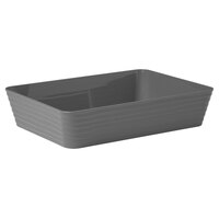 American Metalcraft B14G Del Mar 4.9 Qt. Rectangular Gray Plastic Stackable Serving Dish