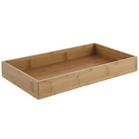 Bon Chef 9327 20 3/8" x 11 5/8" x 2 3/4" Rectangular Bamboo Underliner for Cold Wave Platter