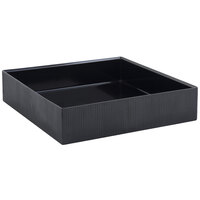 Bon Chef 9325BLACK 20 1/4" x 11 1/2" x 2 3/4" Black Rectangular Melamine Underliner for Cold Wave Platter